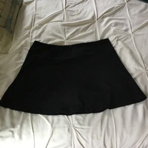 Coolibar Black Asymmetrical Swim Skort